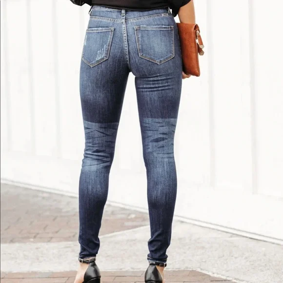KanCan Kan Can Button Fly Dark Wash Skinny Jeans Denim Pants 26 - Picture 2 of 11